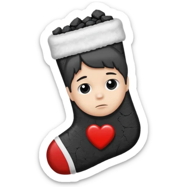 Christmas with fuel shortages, drawings for children sticker