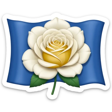 Yorkshire flag (white rose on blue background) sticker