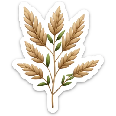 nature hearb beige sticker