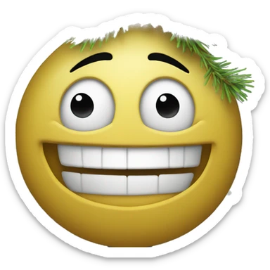 Xmas tree laughing I sticker