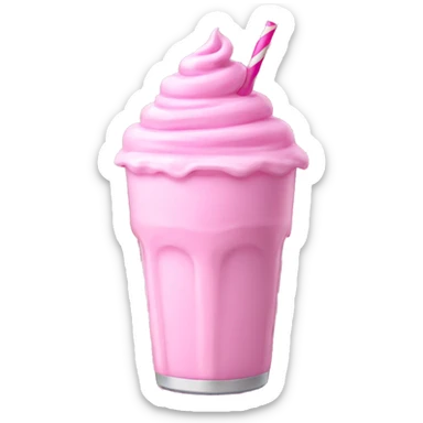 pink milkshake sticker