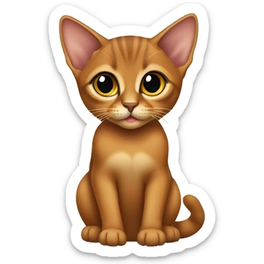 Abyssinian kitten sitting sticker