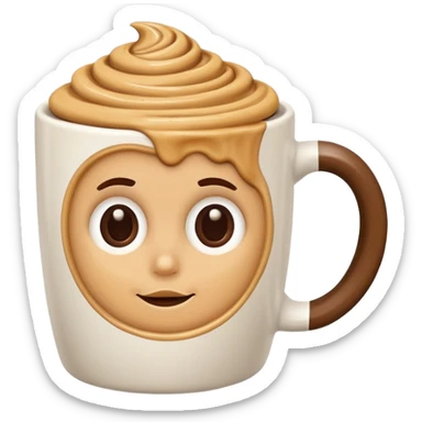 peanut butter as coffee sticker