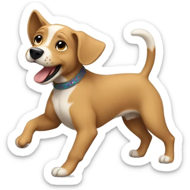 Perro bailando  sticker