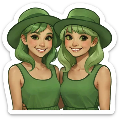 blonde girls smiling together sticker