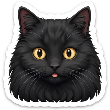 Black fluffy cat goes on holiday to romania sticker
