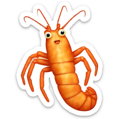 deep fried shrimp  sticker