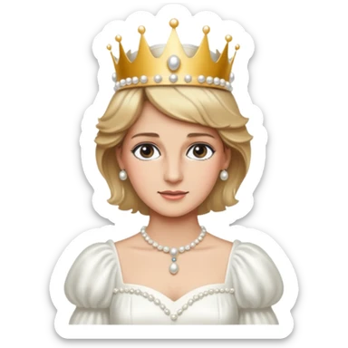 standing, Princess Diana with a crown sticker