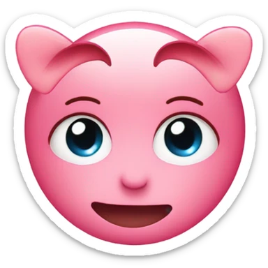 heart eyes emoji but with the hearts on the ears instead of the eyes. sticker