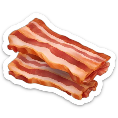 two pieces of bacon high resolution sticker