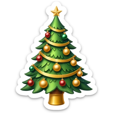 christmas tree with yellow warm glow liht sticker
