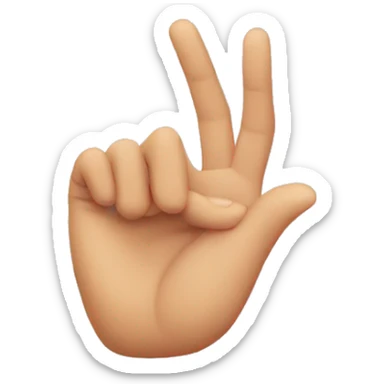 heart hand combined with the e in sign language sticker