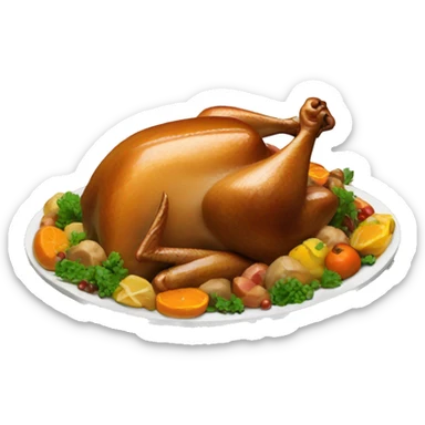 Turkey dinner sticker
