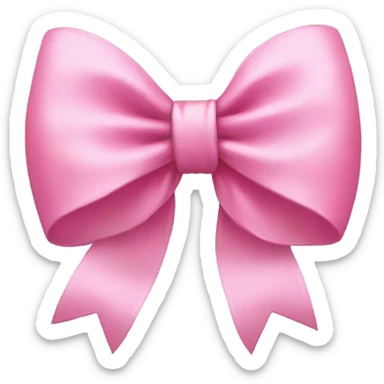 Pink bow sticker