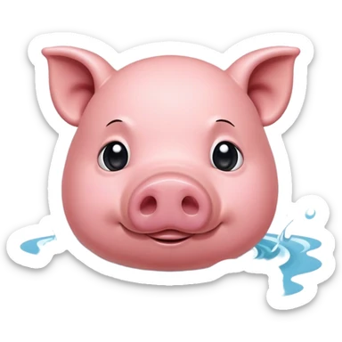 Cochon dans l’eau  sticker