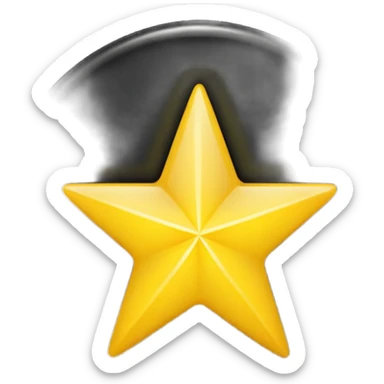 Make a star inside a clean black circle only and the star looks like the star in ios keyboard ⭐️  sticker