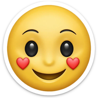 Smiley face with heart sticker
