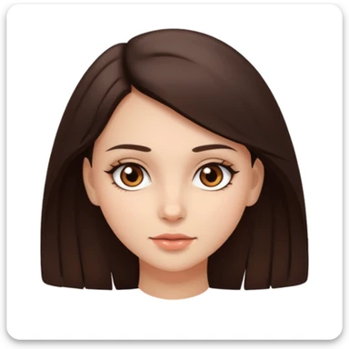 beautiful brunette girl with brown eyes  sticker