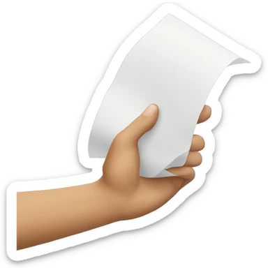 hand grab paper sticker