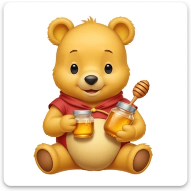 Cute bear like Winnie the pooh sticker