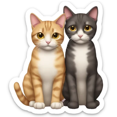 2 cat bestfriends sticker