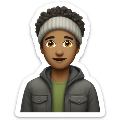 NICE MIXED RACE HUMAN WITH A RELAXED STYLE, A ACTIVIST APPEARANCE, A PACIFIST POSTURE AND A TRUE LOVER OF NATURE AND ARTS sticker