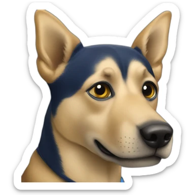 un perro fanático de boca juniors  sticker