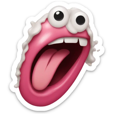 Tongue sticking out sticker