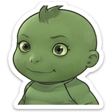 Baby in gym clothes  sticker