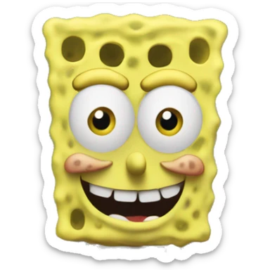spongebob driving  sticker