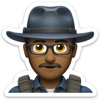 Una persona trabajando de vigilante  sticker