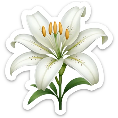 White Lily emoji sticker
