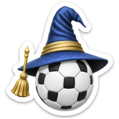 sorcerer hat soccer ball sticker