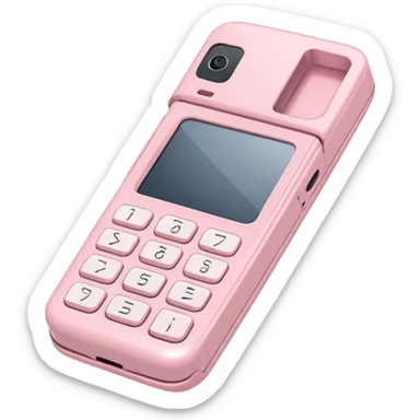 Pale pink flip phone sticker