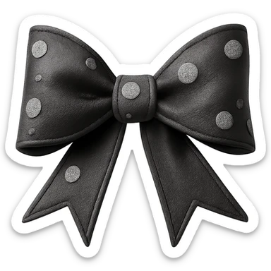 Make the gothic bow black in a photorealistic style, keeping the background transparent. sticker