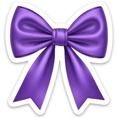 Purple bow sticker