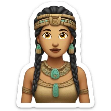 Mayan woman sticker
