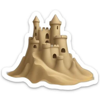 sand castle sticker