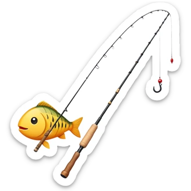 Fishing pole  sticker