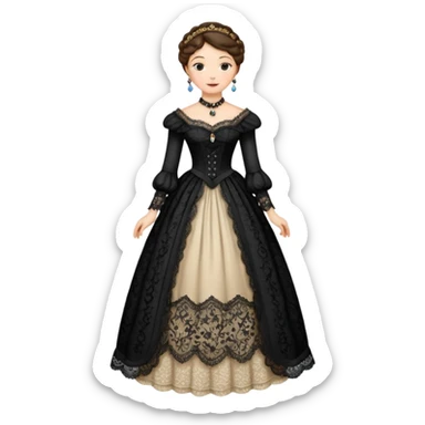 victorian lady sticker