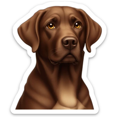 Chien labrador chocolat sticker