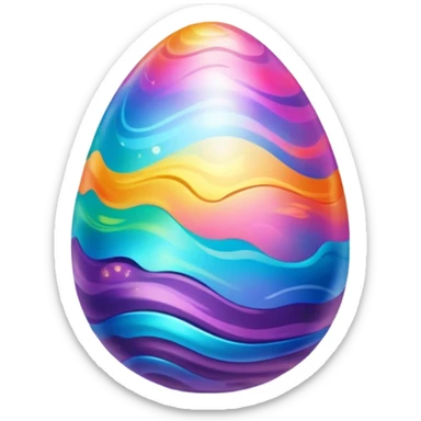 magical poop easter cosmic egg landscape  sticker