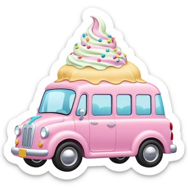 ice cream car sticker