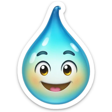 cheerful droplet sticker