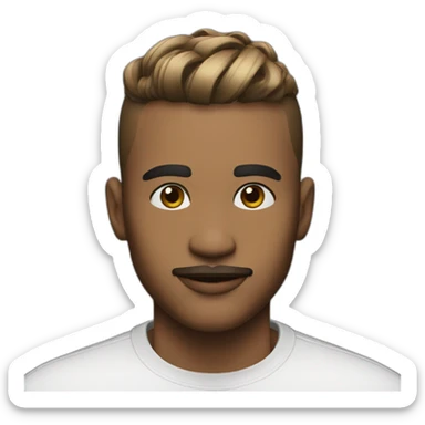 French Crop + Mid Fade styled down sticker