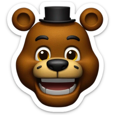 Freddy Fazbear animatronic sticker