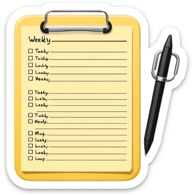 weekly to-do list sticker