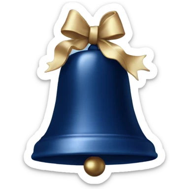 Navy blue Christmas bell sticker