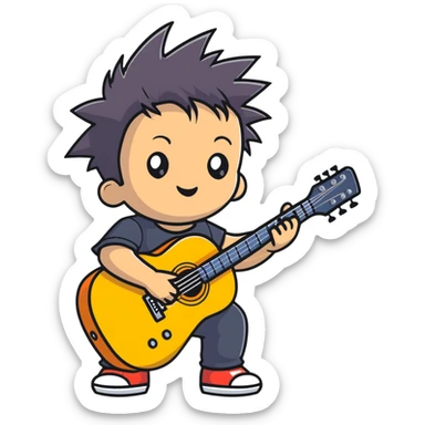 Little boy rockstar  sticker