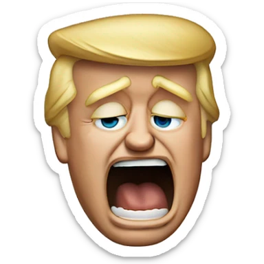 Donald Trump crying ￼ sticker
